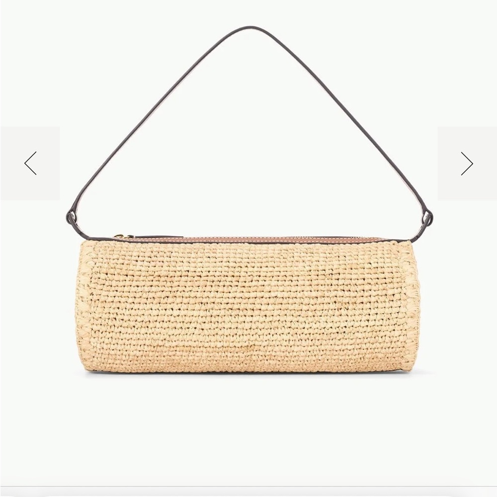 STAUD MINI TARU RAFFIA BAG NATURAL TAN